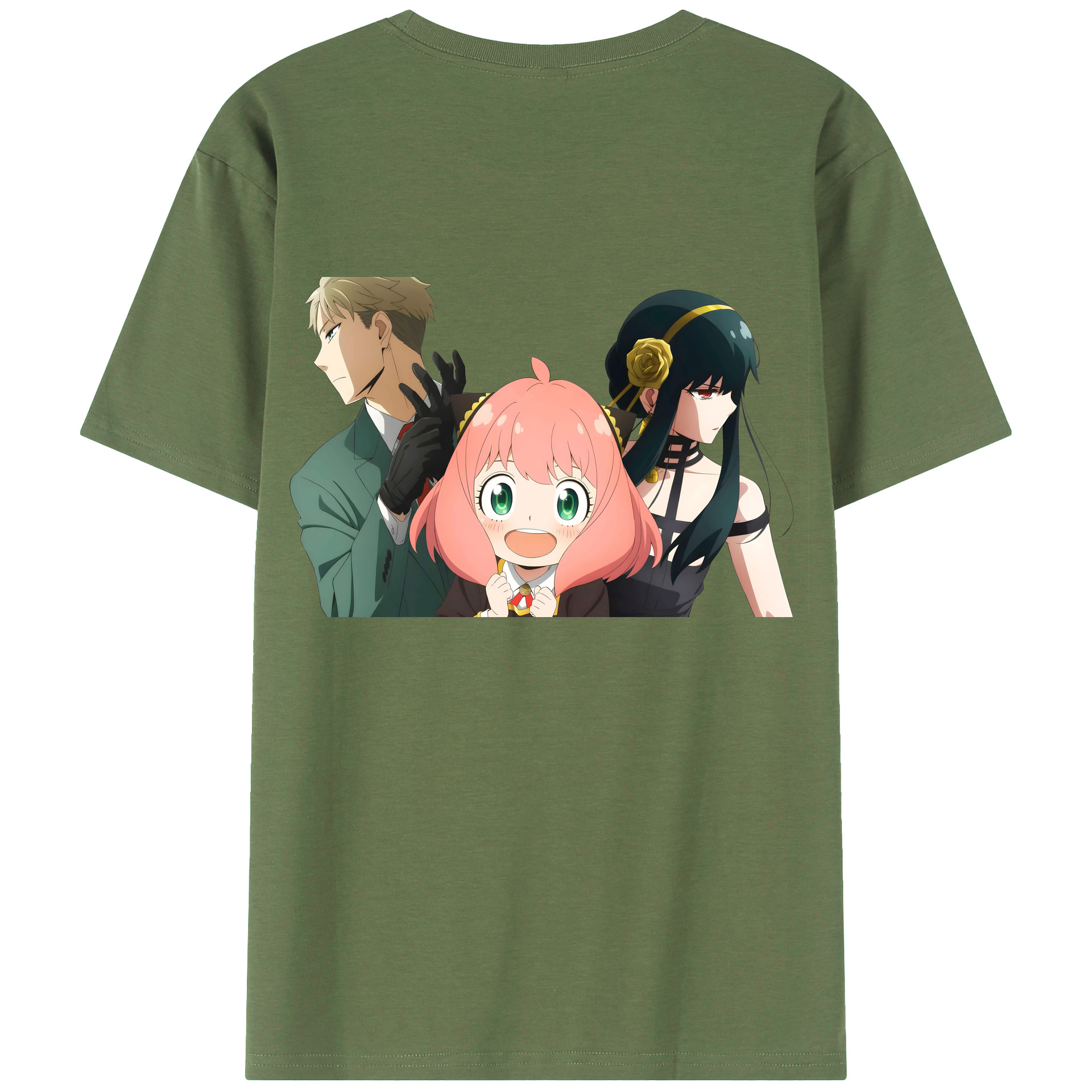 （画像用） SPY×FAMILY间谍家家酒 綿100％ メンズ半袖Tシャツ（バックプリント） 通気性